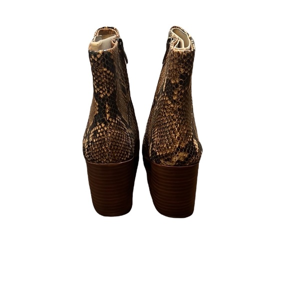 Madewell The Fiona Bootie in Wood Ash Multi Snake Embossed Leather Size 6 - Picture 6 of 8